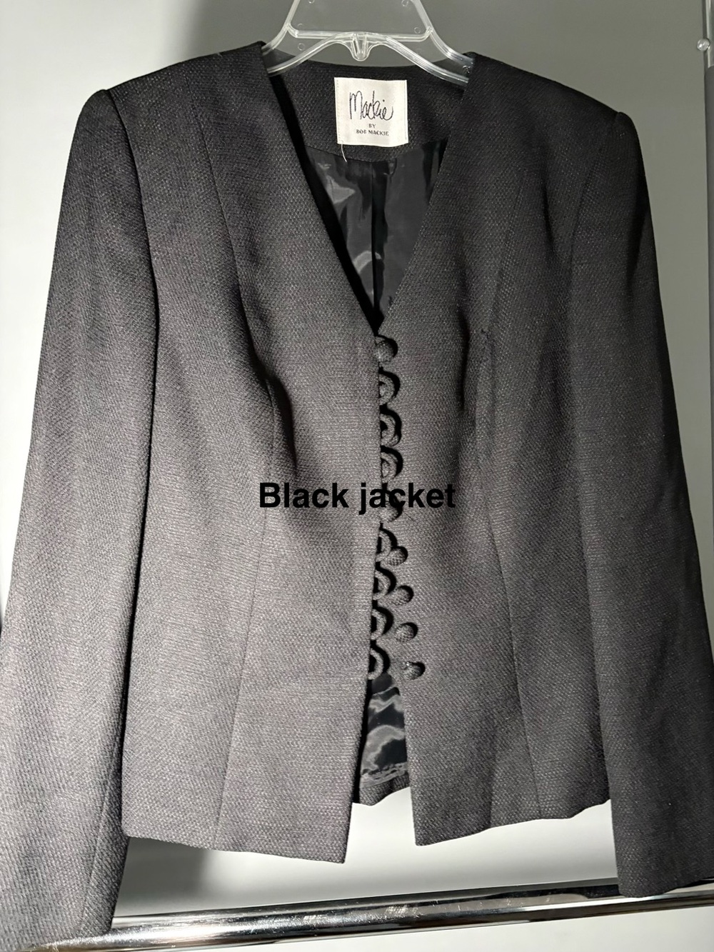 Mossimo Supply Co. Black Women's Button-Loop Tailored Blazer